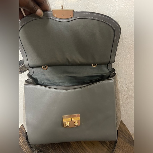 Coach Avery Flap carry all crocodile embossed leather crossbody bag /purse - Picture 6 of 14